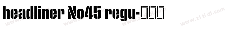 headliner No45 regu字体转换